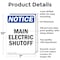 Signmission Main Electric Shutoff, 7 in W x Rectangle, Aluminum OS-2PACK-NS-A-710-V-14079 - alternate 6